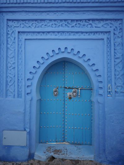 Blaues tor in Chefchaouen